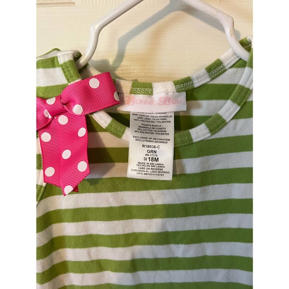 18 Month Bonnie Baby Ruffle Dress - Green/Pink/Sparkles - Many Patterns - Picture 4 of 7